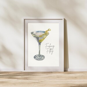 Sleek Martini Cocktail Print for Bar Decor