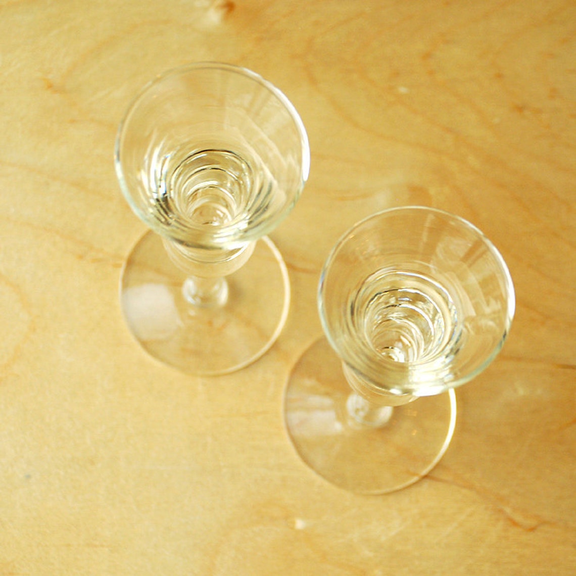 Vintage Tulip Cordial Glasses Set of 2 Fluted Etsy