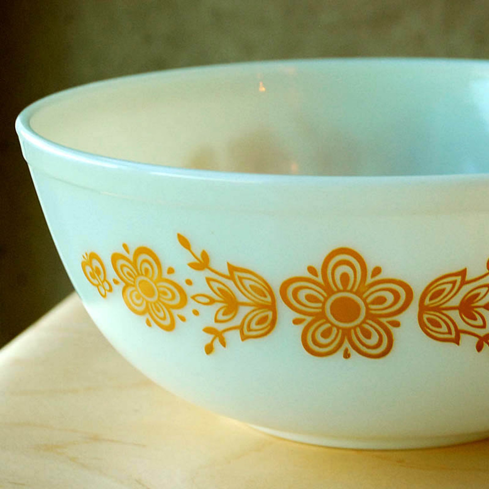 Pyrex Butterfly Gold Mixing Bowl 4 Quart No. 404 RARE Etsy