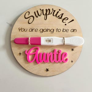 Pregnancy announcement custom | Wood and engrave with Acrylic | You are going to be Dad | Aunt Disc Dad to be | Daddy pregnancy announcement