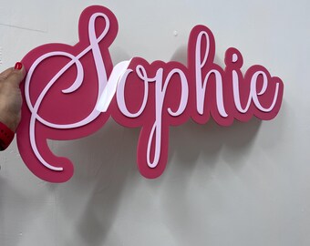 Personalized Double Layer Acrylic Name Sign: Nursery & Party Decor