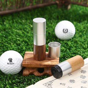 Benutzerdefinierte Monogramm Name Golfball Stempel, Tintenball Stempel, Herren Golfball Marker, Golfer Sport personalisierte Geschenke für ihn, Vatertagsgeschenk