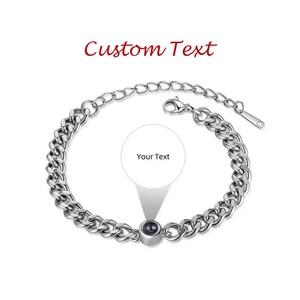 Personalized Photo Projection Bracelet, Photo Picture Inside Bracelet for Men,Memorial Gift, Friendship Gift, Valentine's Day Gifts for Him image 10