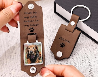 Pet Memorial Keychain, Pet Loss Gift, Pet Sympathy Gift, Custom Dog Picture Keychain,Pet Memorial Gift,Dog Remembrance Gift,Dog Passing Away