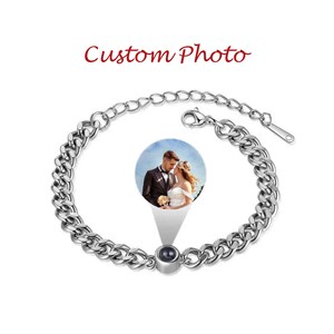 Personalized Photo Projection Bracelet, Photo Picture Inside Bracelet for Men,Memorial Gift, Friendship Gift, Valentine's Day Gifts for Him image 11