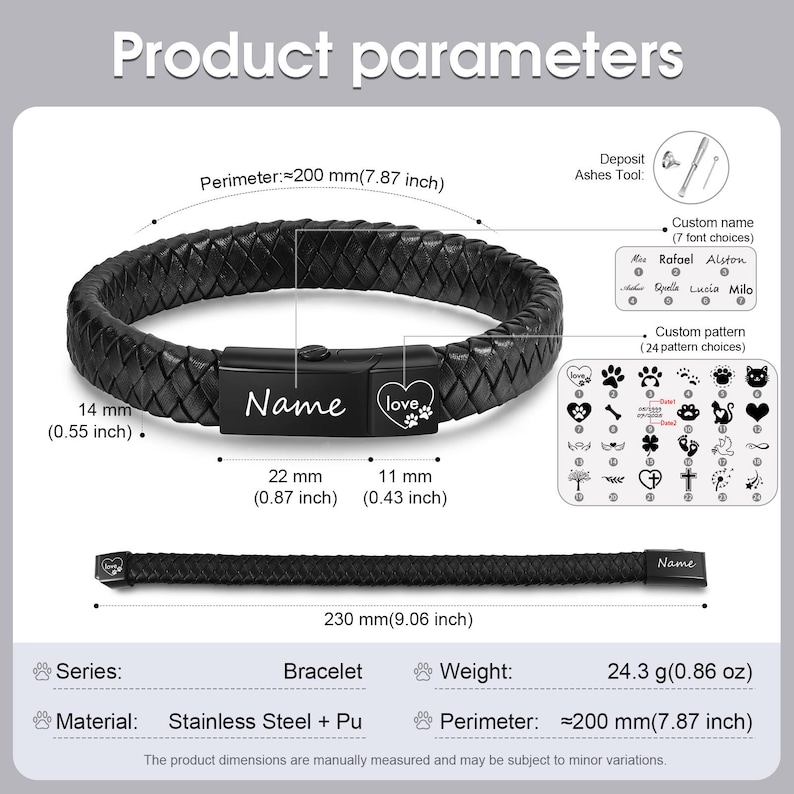 Personalized Urn Bracelet Dog Pet Memorial Bracelet Pet Loss Gifts Pets ...