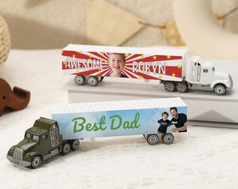 Custom Boy Gift Toy Truck Toy With Name Personalized Toy Name on Truck Custom Photo＆Name Toy Truck Personalized Truck Christmas Child Gift