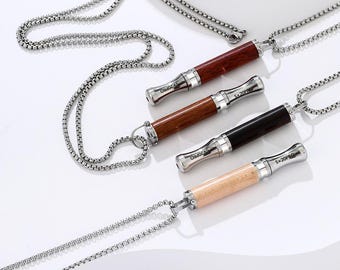 Collana di respirazione in legno, strumento di respirazione consapevole, collana con ciondolo per la consapevolezza, ciondolo antistress, collana antiansia, gioiello per l&#39;ansia