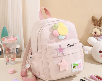 Personalized Kids Nylon Backpack, Custom Name School Bag