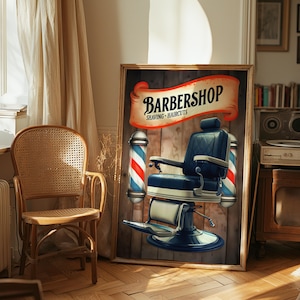 Vintage Barber Shop Poster: Nostalgic Hair Salon Decor (Printable)