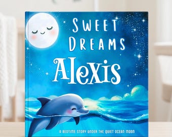 Personalized Baby Book with Name, Custom Bedtime Story Book Ocean Theme,  Gift from Grandparents for toddlers and Newborn Keepsake