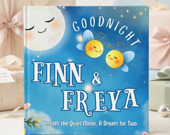 Twin Baby Gift Personalized Book – Baby Shower Gift for Twins – Newborn Twin Gift – First Birthday Gift – Custom Baby Book