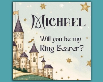 Ring Bearer Proposal Gift – Personalized Ring Bearer Book, Will You Be My Ring Bearer, Custom Wedding Ring Bearer Keepsake, Boy Wedding Gift
