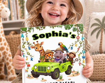Personalized ABC Book, Custom Baby Alphabet Book,  Baby Shower Present, First Birthday Keepsake Gift Learning Toddler Kids Educational Story