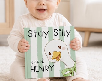 First Birthday Personalized Story Book Custom Name Silly Goose Keepsake Gift From Aunt Uncle Godparent Toddler Bedtime Book