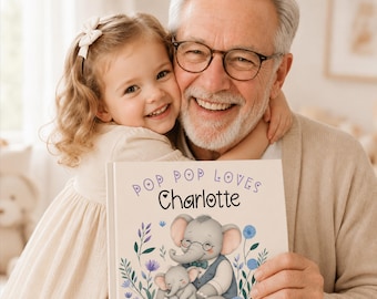 Personalized Baby Book From Grandpa to Granddaughter Custom Storybook Baby Girl Keepsake Gift from Pop Pop  Bedtime Story