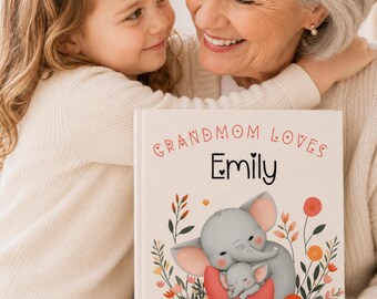Personalized Baby Book Gift for Granddaughter from Grandmom, Custom Storybook for Toddler Girl Baby shower Gift , New Grandchild Keepsake