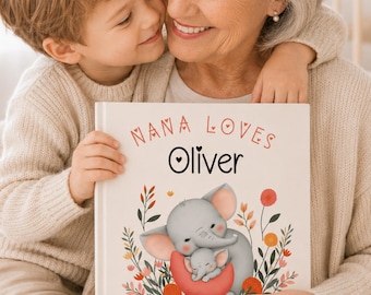 Personalized Baby Book Gift for Grandson from Grandmother, Custom Nana Loves Me Storybook Baby Boy Gift , New Grandchild Keepsake
