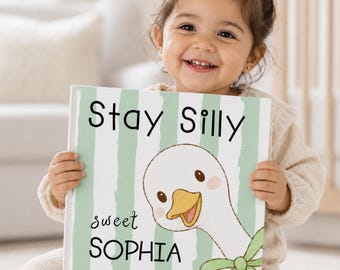 Personalized Baby Book Silly Goose Story Custom Name Toddler Gift Baby Shower Birthday Keepsake Nursery Bedtime Book