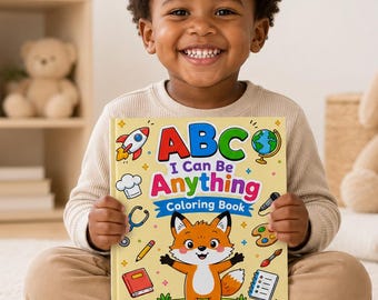 ABC Coloring Book for Kids, Alphabet Activity Book for Toddlers, First Birthday Gift for Children