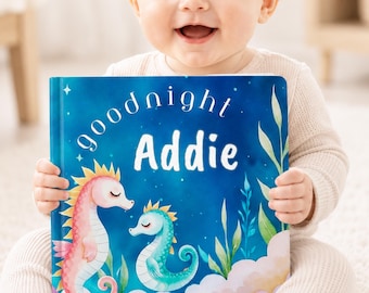 Personalized Baby Bedtime Story Book | Custom Name Ocean Lullaby | Personalized Bedtime Book Gift