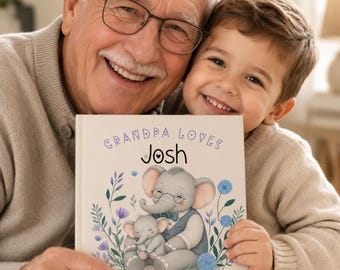 Personalized Baby Book From Grandpa to Grandson Custom Storybook Baby Boy Keepsake Gift Hardcover Softcover Bedtime Story