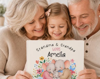 Personalized Baby Book From Grandparents to Granddaughter, Custom Nana Grandpa Story, Sentimental Baby Girl Keepsake Gift