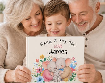 Personalized Baby Book From Grandparents to Grandson, Custom Nana Grandpa Story, Sentimental Baby Boy Keepsake Gift