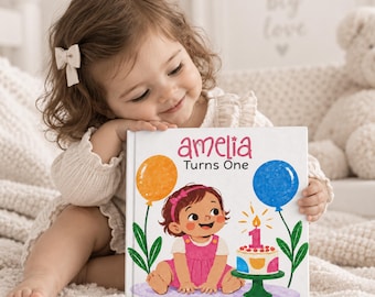 1st Birthday Gift Personalized Book for Boy Girl, First Birthday Keepsake, Custom Name Story Book, One Year Old Baby Toddler Gift