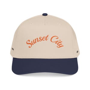 Sunset Workshop Mid Profile Baseball Cap | Vintage Sunset Graphic