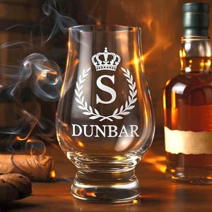 BOURBON WHISKEY GLASS - Gift for Him – Personalized Bourbon Glasses for Groomsmen, Anniversary, Wedding Gift – Etched Bourbon Whiskey Glass