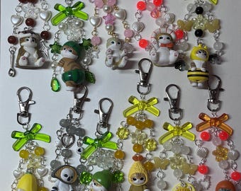 Mofusand Keychains | Upcycled Mofusand Figurines Bag Charms | Mofusand Cat Bag Charm | Mofusand Cat Keychain