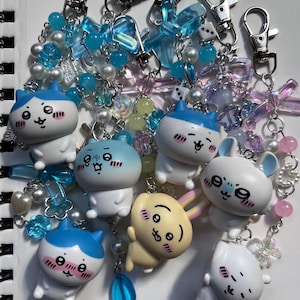 Chiikawa Usagi Hachiware Keychain Bag Charms Trinket Upcycled Accessories Kawaii