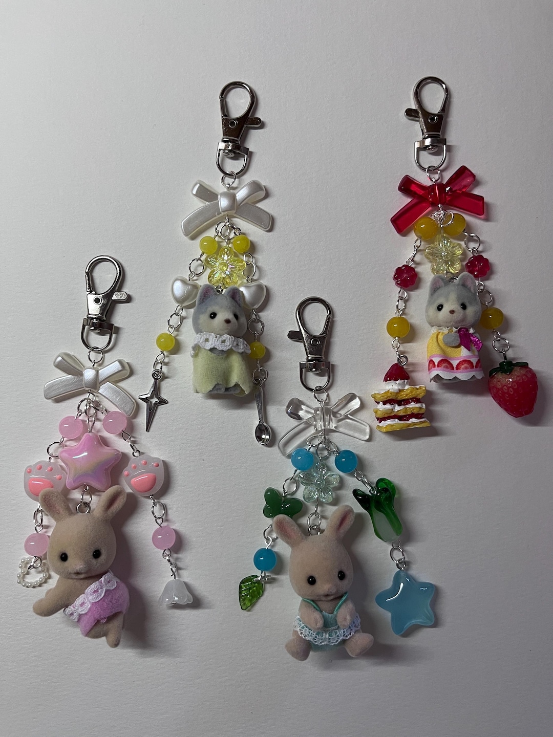 Calico Critter Keychains | Upcycled Calico Keychains Bag Charms ...