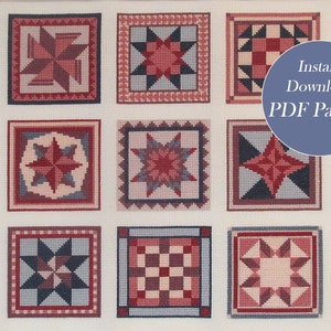 Quilted Nine Patch – Cross Stitch Pattern – Instant Download PDF