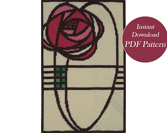 Manhattan Rose – Cross Stitch Pattern – Instant Download PDF