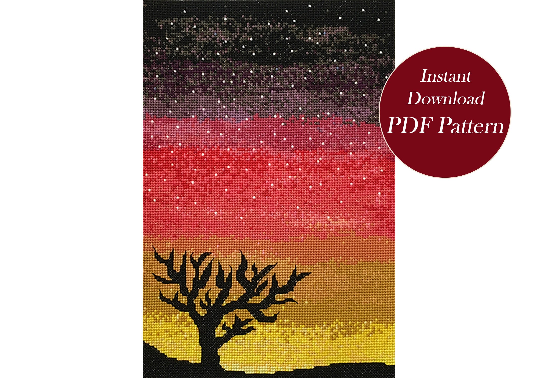 At Dusk – Cross Stitch Pattern – Instant Download PDF - Etsy