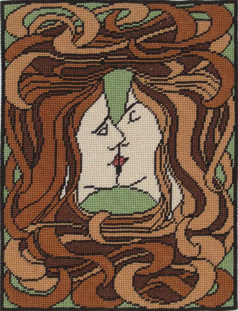The Kiss Cross Stitch Pattern Instant Download PDF Etsy