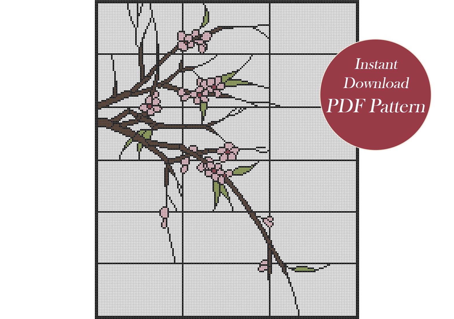 Cherry Blossoms – Cross Stitch Pattern – Instant Download PDF - Etsy