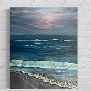 original Ölgemälde, Seelandschaft, Ölfarbe, Dekor, Wandkunst