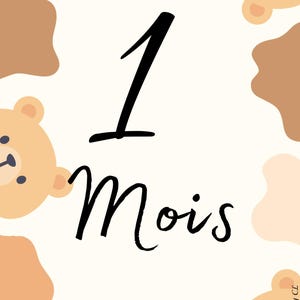 Cartes des mois grossesse et bébé - Vert