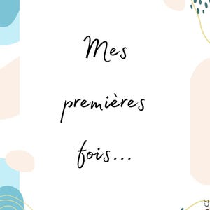 Cartes mes premières fois - Bleu et rose