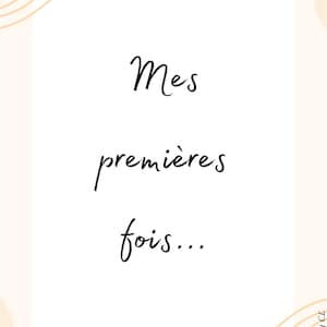 Carte mes premières fois - orange