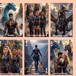 Fourth Wing Poker Cards Gift for Rebecca Yarros fans Iron Flame Onyx Storm Xaden Riorson gifts Violet Sorrengail fans