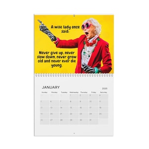 Funny old lady Wall Calendar 2025 Granny Calendar with funny sayings Sarcastic planner with funny old woman photos