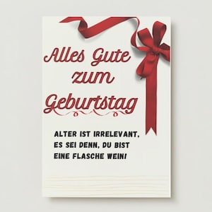Geburtstagskarte Alles Gute zum Geburtstag Printable Card Happy Birthday in german Geburtstagskarten Geburtstag Prints