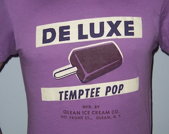 De Luxe Ice Cream radiant orchid 50/50 (cotton/polyester) shirt (men) small, medium, large, xl, 2xl