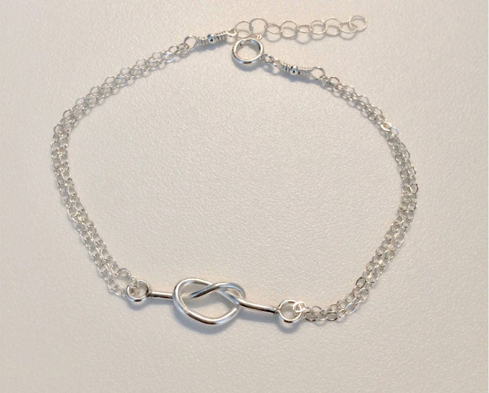 Love Knot Bracelet Sterling Silver | Etsy