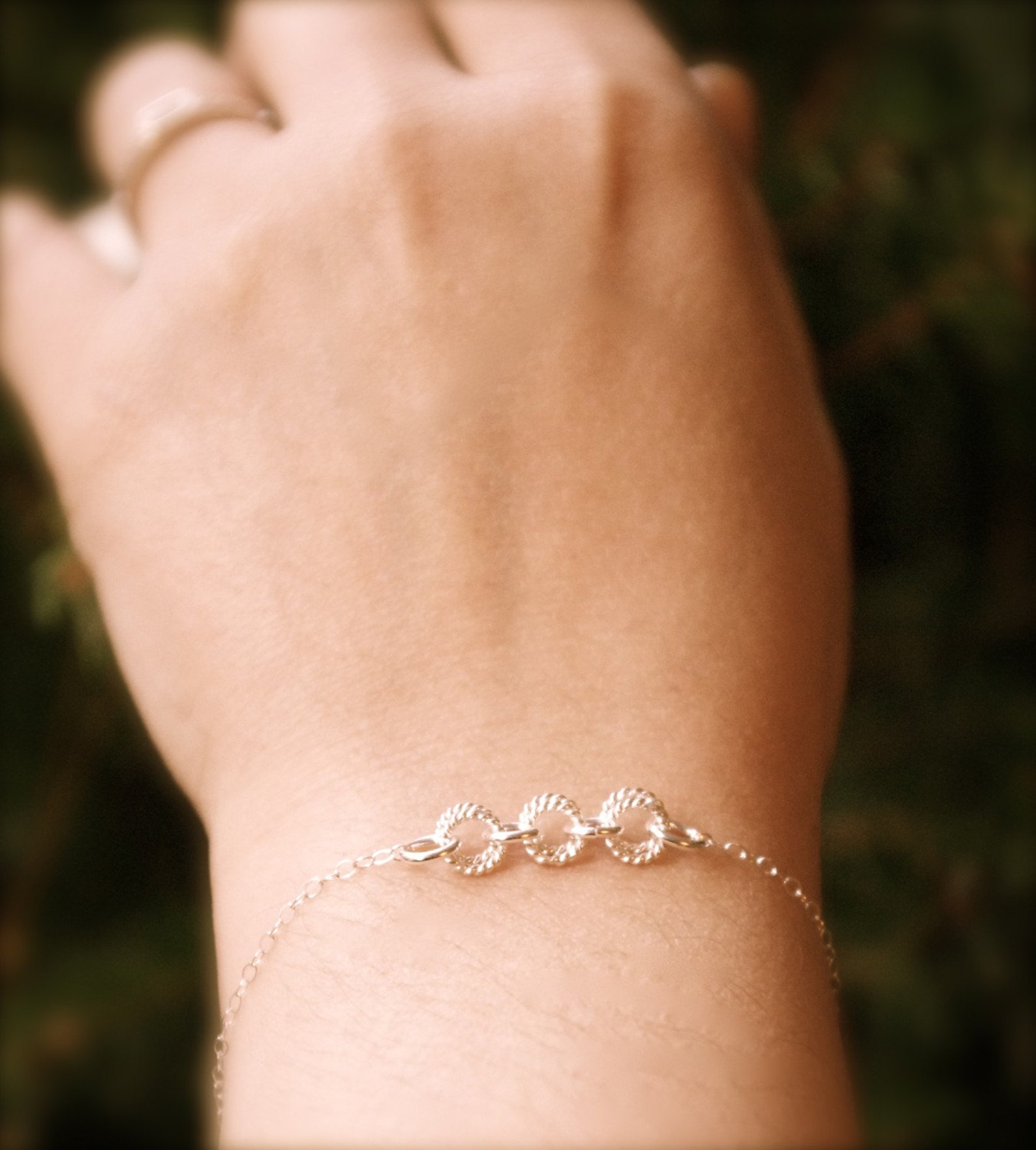Sterling Silver Dainty Bracelet Chain Link Bracelet with Etsy