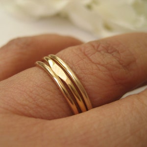 Set of 3 Stacking Rings 14k Gold Filled - Etsy